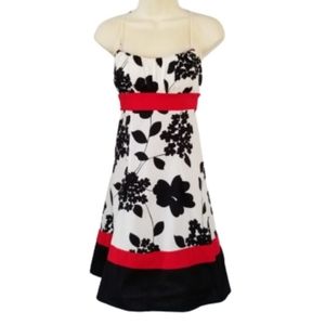 Trixxi Dress Strapless Floral Babydoll White Size 7